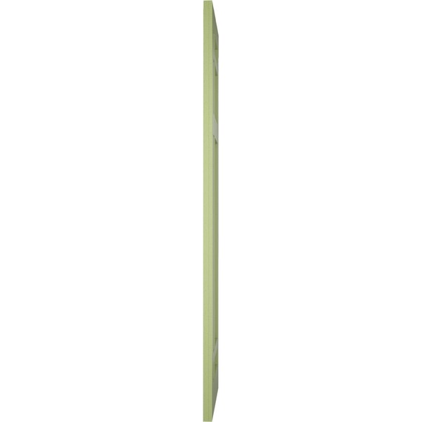 Ekena Millwork True Fit PVC San Juan Capistrano Mission Style Fixed Mount Shutters, Moss Green, 15W x 60H, PR - TFP001SJ15X060MG
