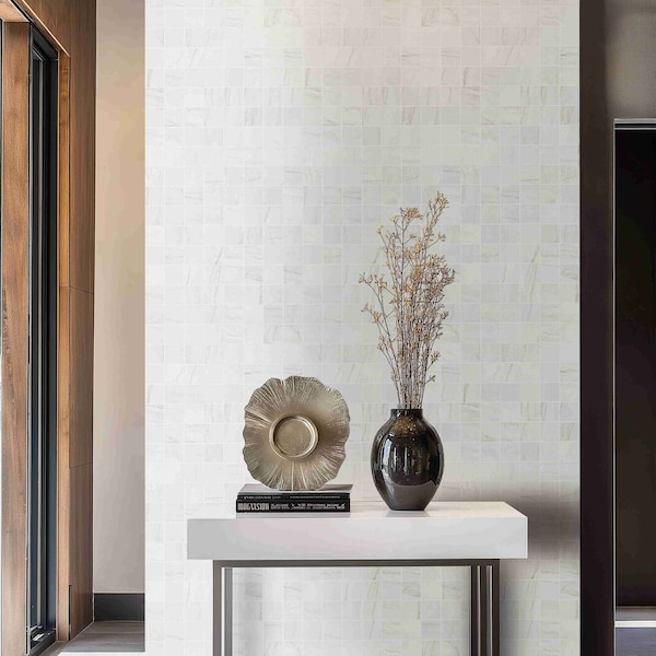Msi Kaya Zermatta Blanca 12in X 12in Matte Porcelain Mosaic Floor And Wall Tile, 11PK - ZOR-PT-0894