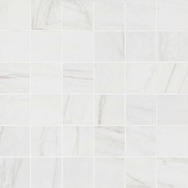 Msi Kaya Zermatta Blanca 12in X 12in Matte Porcelain Mosaic Floor And Wall Tile, 11PK - ZOR-PT-0894