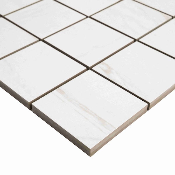 Msi Kaya Zermatta Blanca 12in X 12in Matte Porcelain Mosaic Floor And Wall Tile, 11PK - ZOR-PT-0894