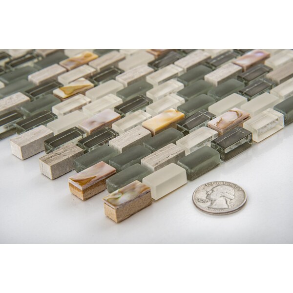 Andova Tiles ANDOVA TILES Tino 0.38" x 0.75" Natural Stone Mosaic Wall & Floor Tile - ANDTIN115
