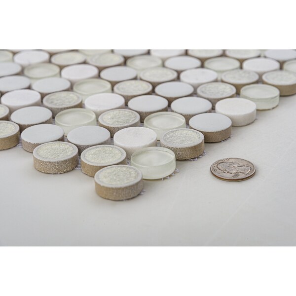 Andova Tiles SAMPLE Polka 1 x 1 Penny Round Mosaic Tile - SAM-ANDPOL215