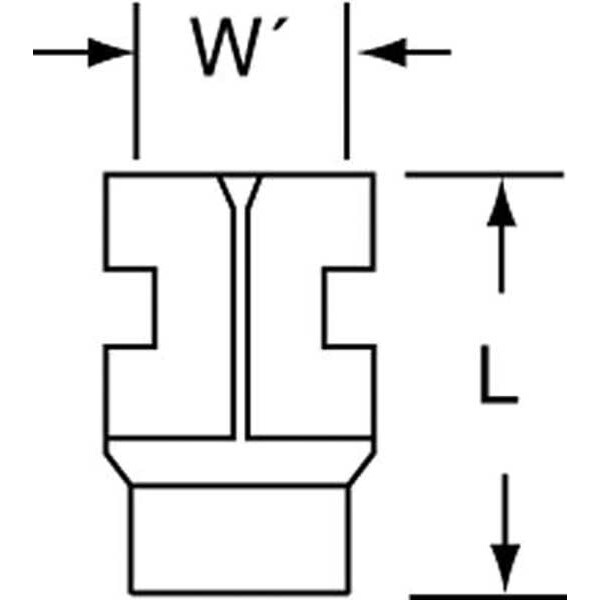 3M Desconector de bandera hembra, Desnudo, 16-14AWG, Paquete de 1000 - MU14-250DFHT/FLAGK