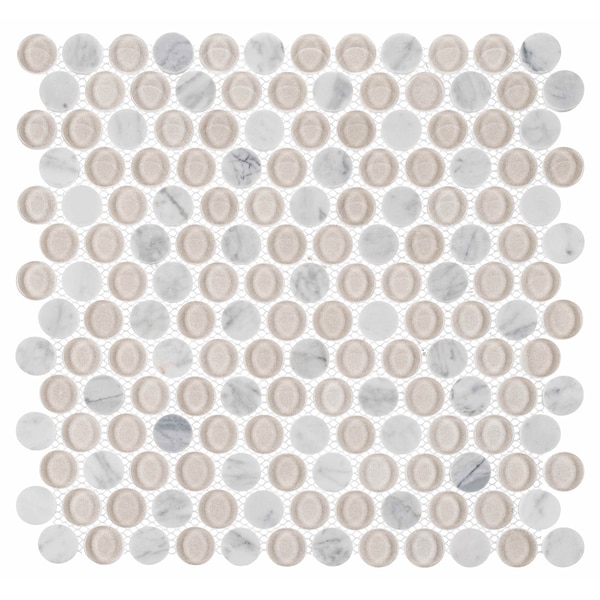 Andova Tiles SAMPLE- Space 3/4 in. Glass Mosaic Wall & Floor Tile - SAM-ANDMARB1009
