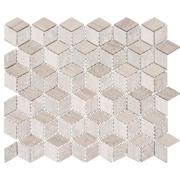 Andova Tiles ANDOVA TILES Cubit 1" x 2" Marble Grid Mosaic Wall & Floor Tile - ANDCUB326