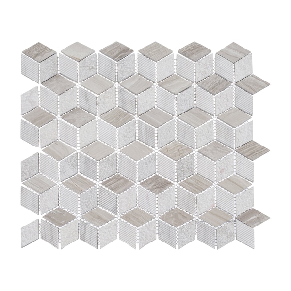 Andova Tiles ANDOVA TILES Cubit 1" x 2" Marble Grid Mosaic Wall & Floor Tile - ANDCUB326