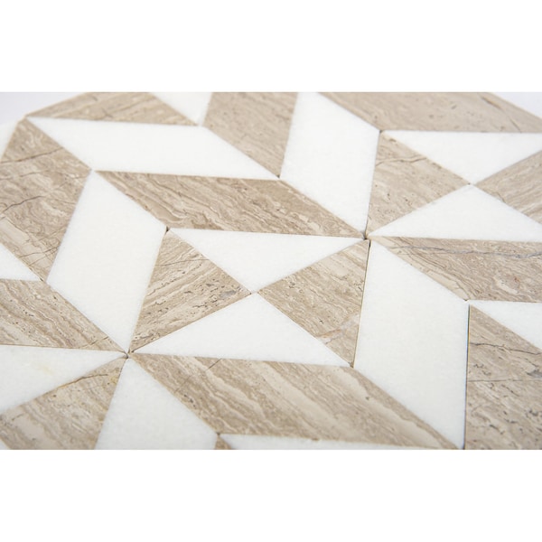 Andova Tiles ANDOVA TILES Livmor Marble Chevron Mosaic Tile - ANDLIV178