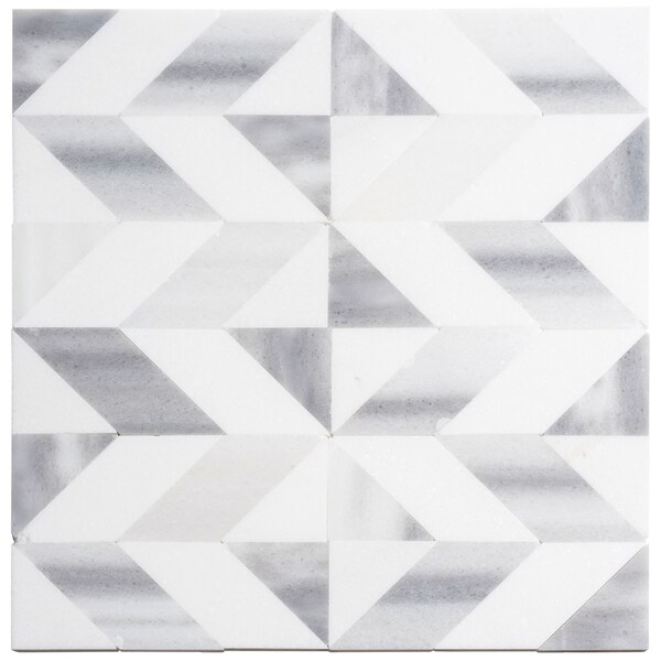 Andova Tiles ANDOVA TILES Livmor Marble Chevron Mosaic Tile - ANDLIV178