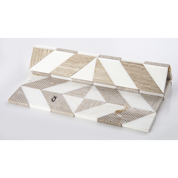 Andova Tiles ANDOVA TILES Livmor Marble Chevron Mosaic Tile - ANDLIV178