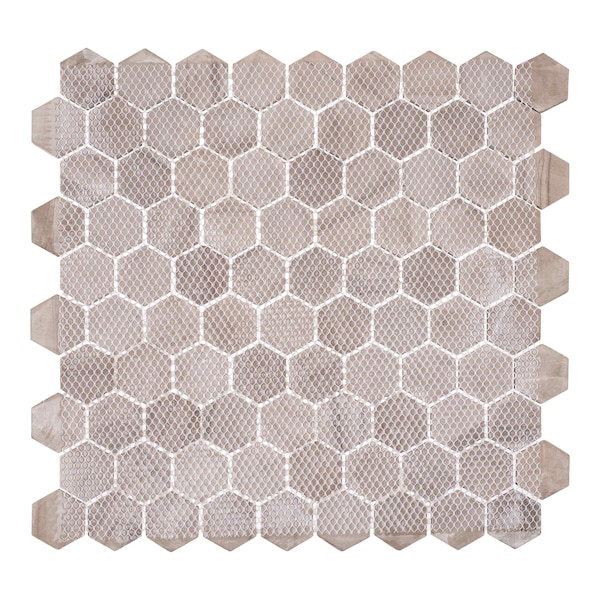 Andova Tiles SAMPLE Amarillo 125 x 125 Natural Stone Honeycomb Mosaic Wall  Floor Tile - SAM-ANDAMA104