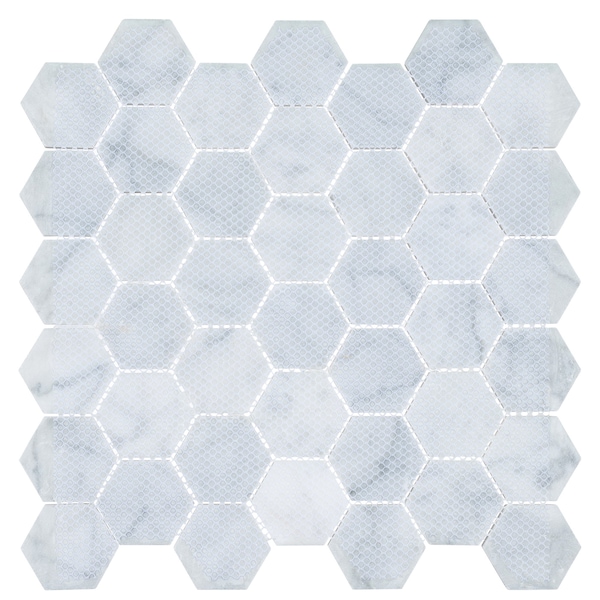Andova Tiles ANDOVA TILES Channing 2" x 2" Marble Honeycomb Mosaic Floor Use Tile - ANDCHA126