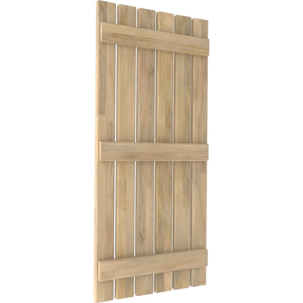Ekena Millwork Americraft 6-Board (3 Batten) Exterior Real Wood Spaced Board-n-Batten Shutters, ARW401SB623X69UNH, PR - ARW401SB623X69UNH