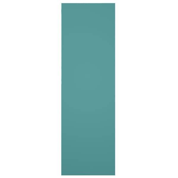 Ekena Millwork True Fit PVC San Juan Capistrano Mission Style Fixed Mount Shutters, Pure Turquoise, 15W x 41H, PR - TFP001SJ15X041PT