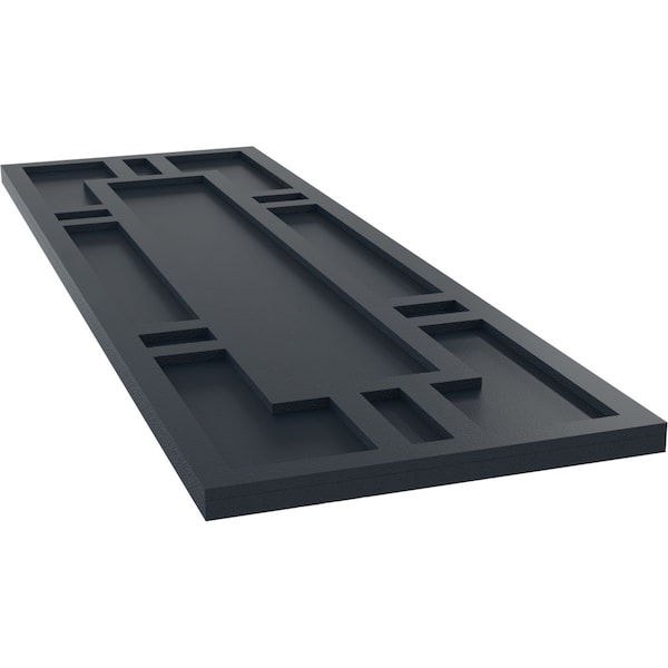 Ekena Millwork True Fit PVC Hastings Fixed Mount Shutters, Starless Night Blue, 18W x 28H, PR - TFP001HS18X028OB