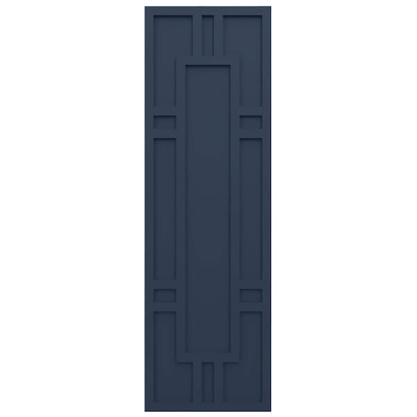 Ekena Millwork True Fit PVC Hastings Fixed Mount Shutters, Starless Night Blue, 18W x 28H, PR - TFP001HS18X028OB