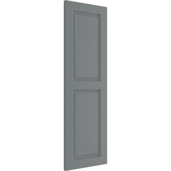 Ekena Millwork True Fit PVC Two Equal Raised Panel Shutters, Ocean Swell, 12W x 79H, PR - TFP101RPF12X079CH