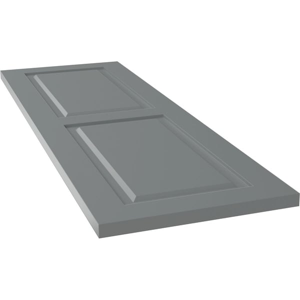 Ekena Millwork True Fit PVC Two Equal Raised Panel Shutters, Ocean Swell, 12W x 79H, PR - TFP101RPF12X079CH