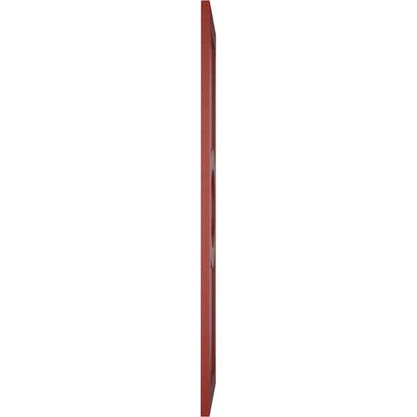 Ekena Millwork True Fit PVC Center Circle Arts & Crafts Fixed Mount Shutters, Pepper Red, 15W x 60H, PR - TFP001AC15X060MR
