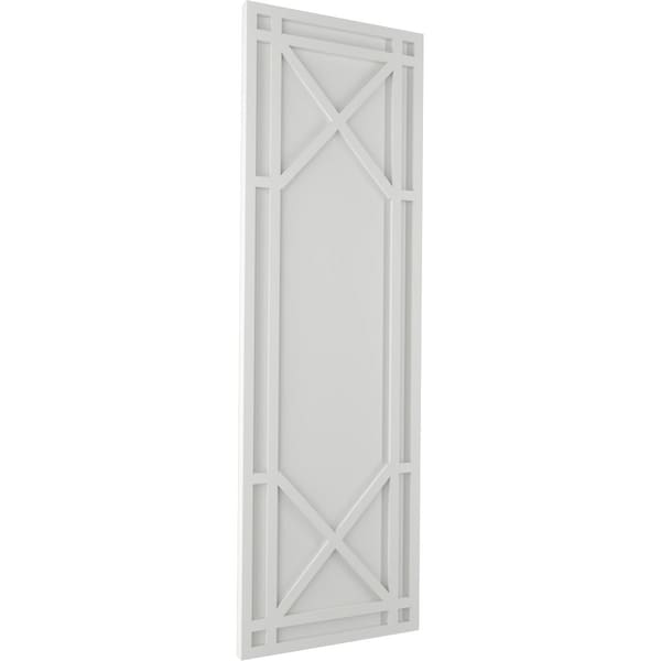 Ekena Millwork True Fit PVC Bungalow Fixed Mount Shutters, Hailstorm Gray, 15W x 32H, PR - TFP001BG15X032ST