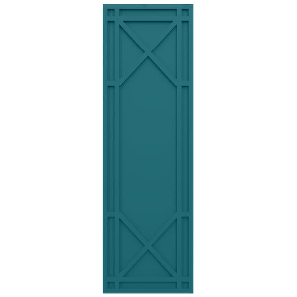 Ekena Millwork True Fit PVC Bungalow Fixed Mount Shutters, Antigua, 12W x 58H, PR - TFP001BG12X058AN
