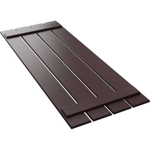 Ekena Millwork True Fit PVC, Four Board Spaced Board-n-Batten Shutters, Wine Red , 23W x 74H, PR - TFP101SBF23X074WR