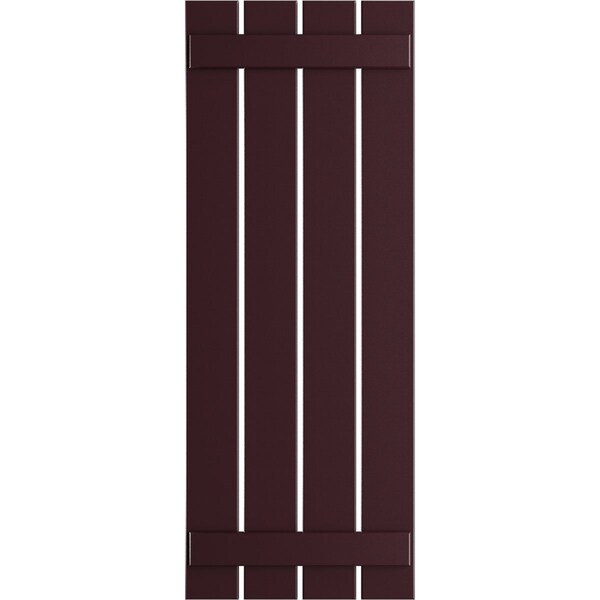 Ekena Millwork True Fit PVC, Four Board Spaced Board-n-Batten Shutters, Wine Red , 23W x 74H, PR - TFP101SBF23X074WR