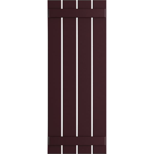 Ekena Millwork True Fit PVC, Four Board Spaced Board-n-Batten Shutters, Wine Red , 23W x 74H, PR - TFP101SBF23X074WR