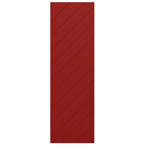 Ekena Millwork 15W x 48H True Fit PVC Diagonal Slat Modern Style Fixed Mount Shutters, Fire Red, PR - TFP001DG15X048BR