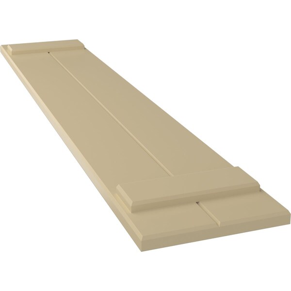 Ekena Millwork True Fit PVC, Two Board Joined Board-n-Batten Shutters, Natural Twine, 10 3/4W x 77H, PR - TFP101BBF11X077NT