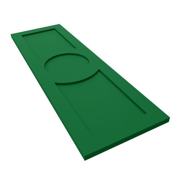 Ekena Millwork True Fit PVC Center Circle Arts & Crafts Fixed Mount Shutters, Viridian Green, 18W x 58H, PR - TFP001AC18X058HG