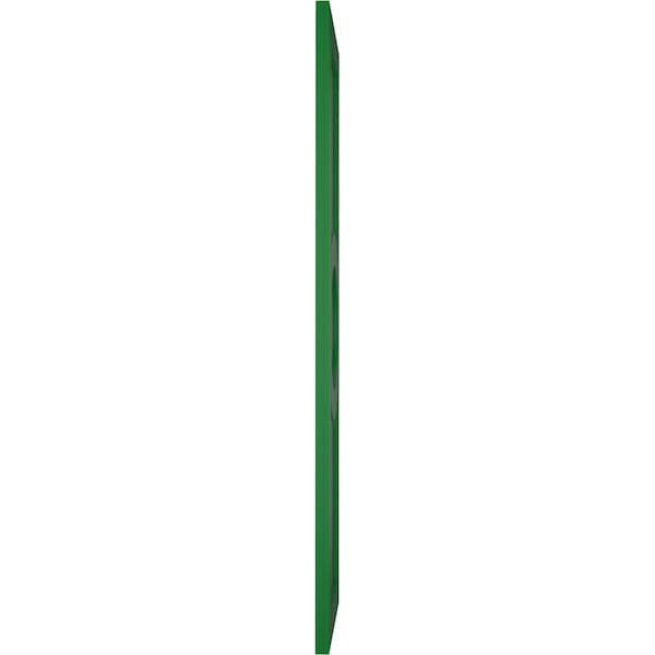 Ekena Millwork True Fit PVC Center Circle Arts & Crafts Fixed Mount Shutters, Viridian Green, 18W x 58H, PR - TFP001AC18X058HG