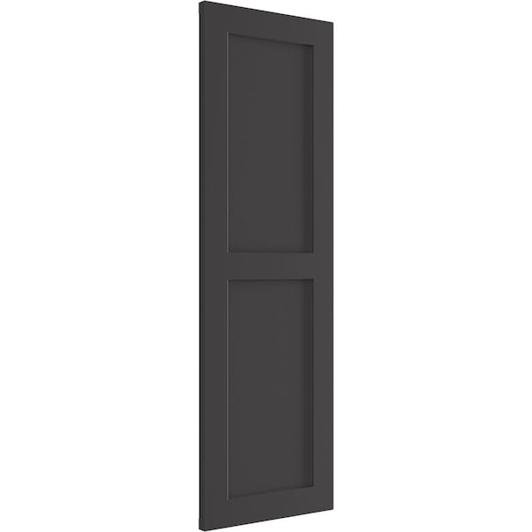 Ekena Millwork True Fit PVC Two Equal Flat Panel Shutters, Shadow Mountain, 12W x 58H, PR - TFP101FPF12X058SM