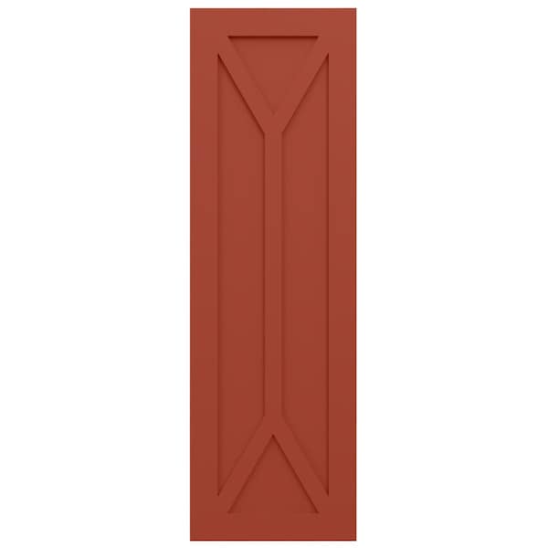Ekena Millwork True Fit PVC San Carlos Mission Style Fixed Mount Shutters, Colorful Leaves, 12W x 52H, PR - TFP001SC12X052CL