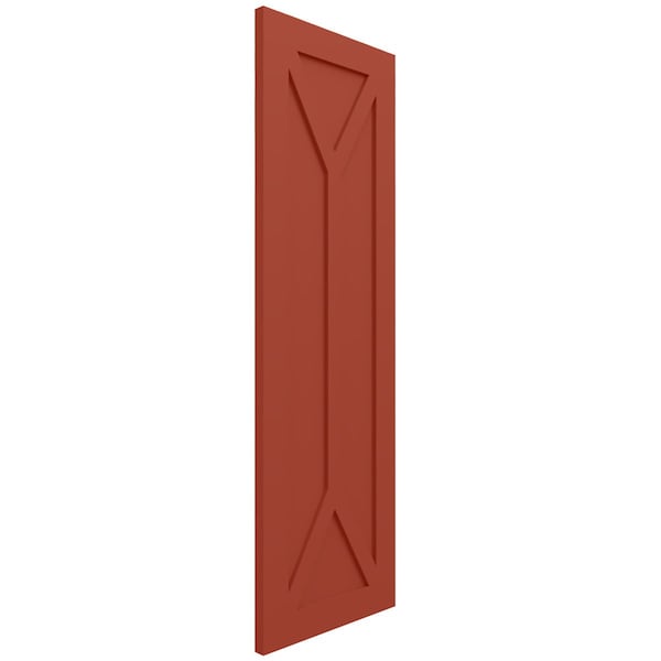 Ekena Millwork True Fit PVC San Carlos Mission Style Fixed Mount Shutters, Colorful Leaves, 12W x 52H, PR - TFP001SC12X052CL