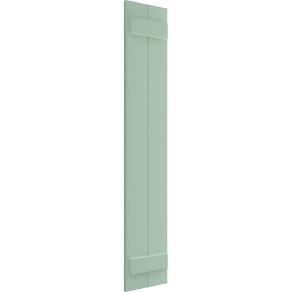 Ekena Millwork True Fit PVC, Two Board Joined Board-n-Batten Shutters, Seaglass, 10 3/4W x 75H, PR - TFP101BBF11X075SG
