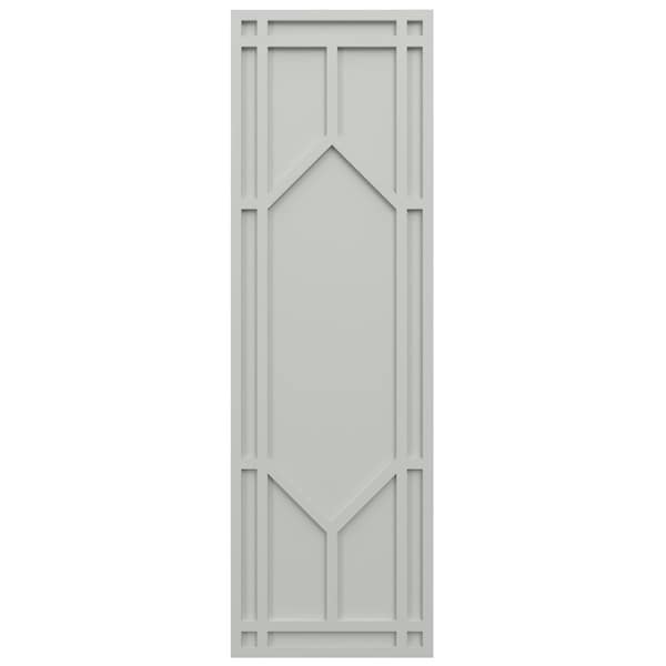 Ekena Millwork True Fit PVC Shaker Fixed Mount Shutters, Hailstorm Gray, 12W x 35H, PR - TFP001SK12X035ST