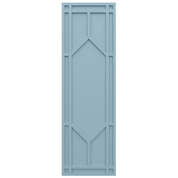 Ekena Millwork True Fit PVC Shaker Fixed Mount Shutters, Peaceful Blue, 18W x 61H, PR - TFP001SK18X061SB