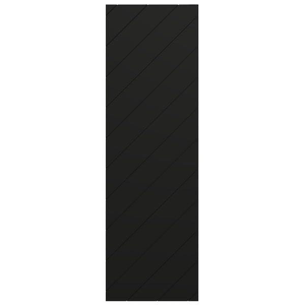 Ekena Millwork 15W x 77H True Fit PVC Diagonal Slat Modern Style Fixed Mount Shutters, Black, PR - TFP001DG15X077BL