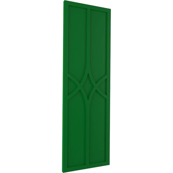 Ekena Millwork True Fit PVC Cedar Park Fixed Mount Shutters, Viridian Green, 12W x 31H, PR - TFP001CP12X031HG