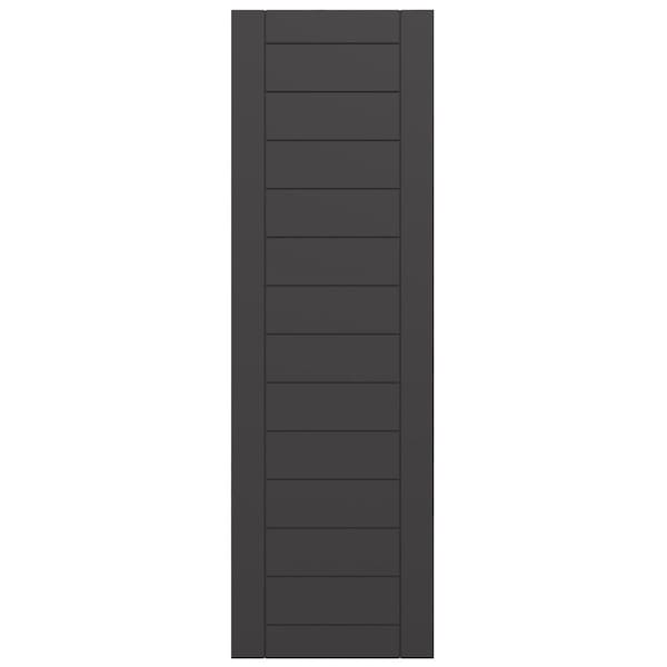 Ekena Millwork True Fit PVC Horizontal Slat Framed Modern Style Fixed Mount Shutters, Shadow Mountain, 15W x 61H, PR - TFP001HF15X061SM