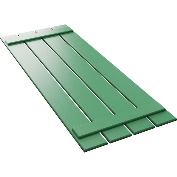 Ekena Millwork True Fit PVC, Four Board Spaced Board-n-Batten Shutters, Lilly Pads , 23W x 25H, PR - TFP101SBF23X025LP