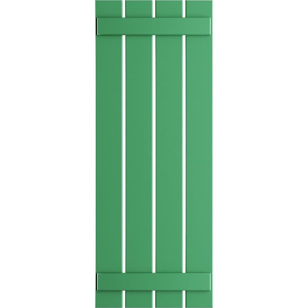 Ekena Millwork True Fit PVC, Four Board Spaced Board-n-Batten Shutters, Lilly Pads , 23W x 25H, PR - TFP101SBF23X025LP