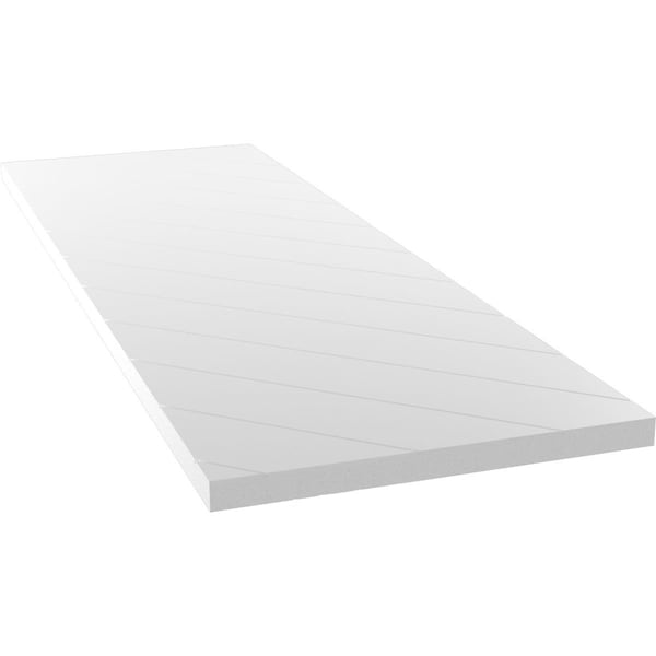Ekena Millwork 12W x 51H True Fit PVC Diagonal Slat Modern Style Fixed Mount Shutters, White, PR - TFP001DG12X051WH