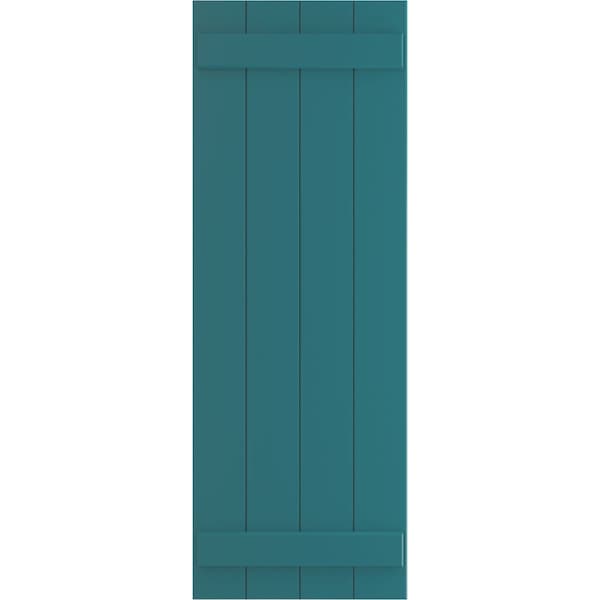 Ekena Millwork True Fit PVC, Four Board Joined Board-n-Batten Shutters, Antigua, 21 1/2W x 71H, PR - TFP101BBF21X071AN