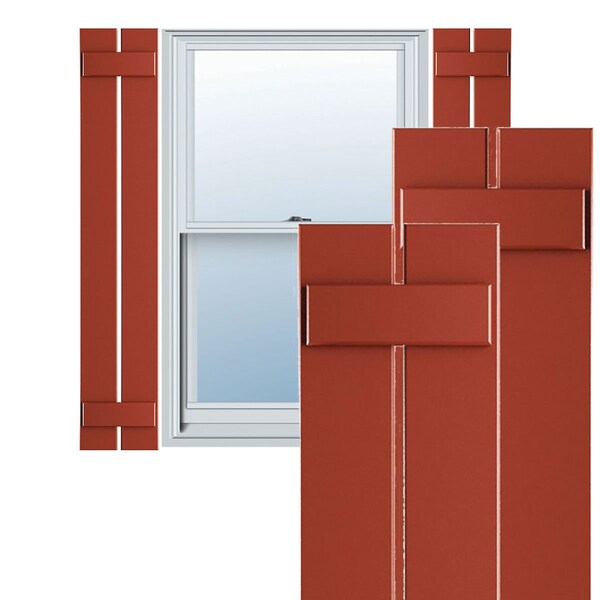 Ekena Millwork True Fit PVC, Two Board Spaced Board-n-Batten Shutters, Colorful Leaves, 11 1/4W x 75H, PR - TFP101SBF11X075CL