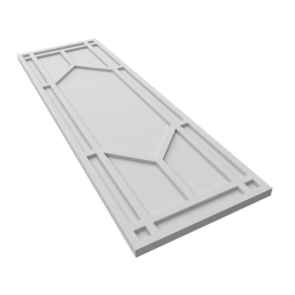 Ekena Millwork True Fit PVC Shaker Fixed Mount Shutters, White, 12W x 29H, PR - TFP001SK12X029WH