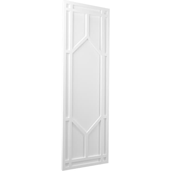 Ekena Millwork True Fit PVC Shaker Fixed Mount Shutters, White, 12W x 29H, PR - TFP001SK12X029WH