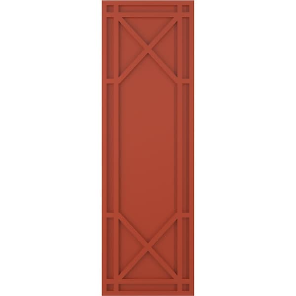 Ekena Millwork True Fit PVC Bungalow Fixed Mount Shutters, Colorful Leaves, 12W x 26H, PR - TFP001BG12X026CL