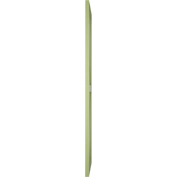 Ekena Millwork True Fit PVC Two Equal Panel Farmhouse Fixed Mount Shutters w/ Z-Bar, Moss Green , 15W x 52H, PR - TFP102FH15X052MG