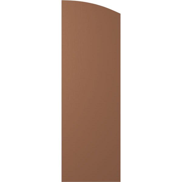Ekena Millwork Americraft 5-Board (2 Batten) Wood Joined Board-n-Batten Shutters w/Ellipt Top, ARW101BE518X35BTH, PR - ARW101BE518X35BTH